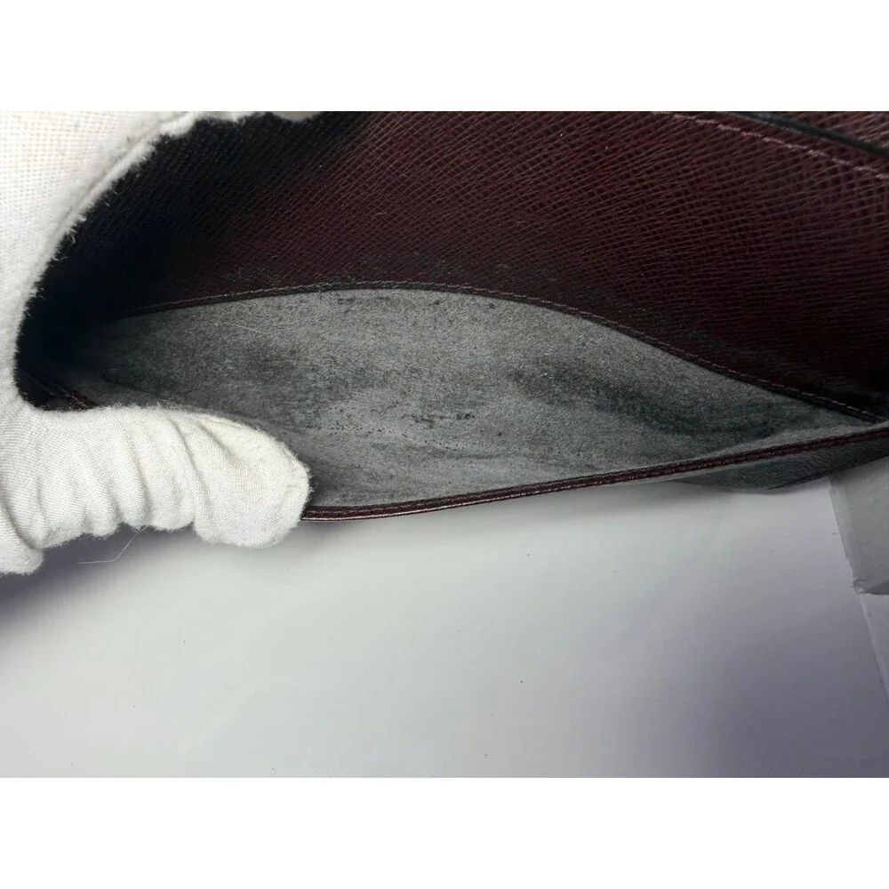 COA Included - Louis Vuitton Taiga Burgundy Clutch